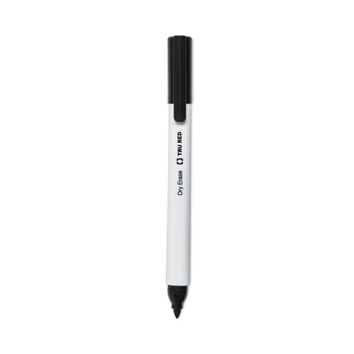 Dry Erase Marker, Tank-Style, Medium Chisel Tip, Black, 4/Pack