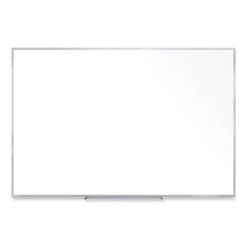 Non-Magnetic Whiteboard with Aluminum Frame, 96.63" x 48.47", White Surface, Satin Aluminum Frame