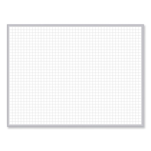 Non-Magnetic Whiteboard with Aluminum Frame, 48" x 35.81", White Surface, Satin Aluminum Frame