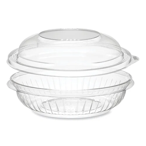 PresentaBowls Bowl/Lid Combo-Paks, 8 oz, Clear, Plastic, 63/Pack, 4 Packs/Carton