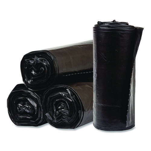 Eco Strong Can Liners, 60 gal, 1.35 mil, 38" x 58", Black, Perforated Roll, 100/Carton