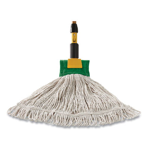 Web Foot BLEND SHRINKLESS Mop Head, Cotton/Synthetic, Small, Orange, 6/Carton