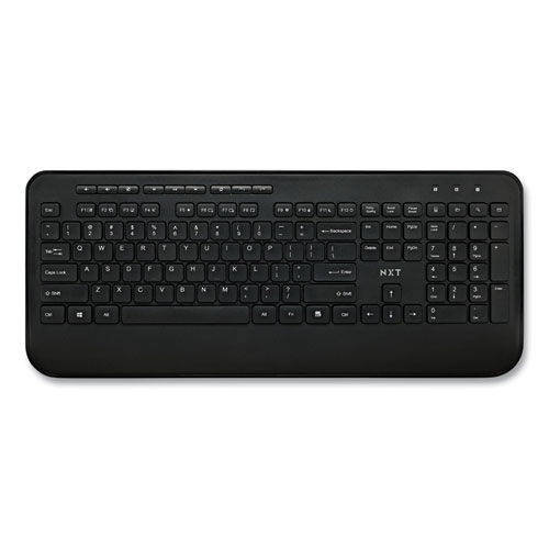 Wireless Comfort Keyboard, 2.4 GHz Frequency/23 ft Wireless Range, Black