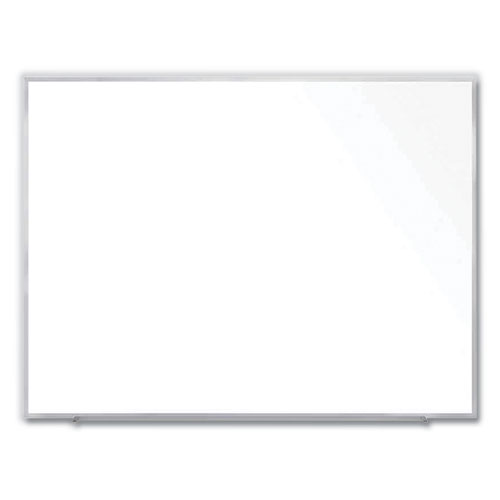 Magnetic Porcelain Whiteboard with Aluminum Frame, 72.5" x 60.47", White Surface, Satin Aluminum Frame