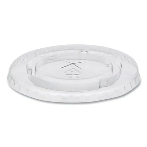 Cold Cup Lids, Fits 12 oz/14 oz/16 oz/20 oz Cold Cups, Plastic, Clear, 1,680/Carton