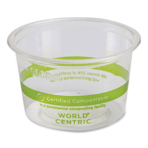 PLA Clear Cold Cups, 4 oz, Plastic, Clear, 1,000/Carton