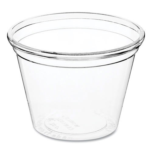 PLA Clear Cold Cups, 1 oz, Plastic, Clear, 3,000/Carton
