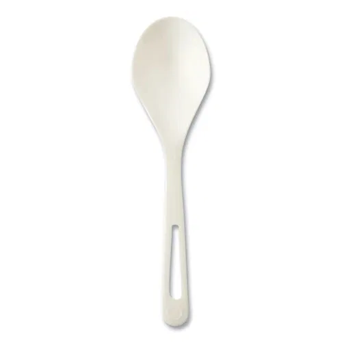 TPLA Bulk Cutlery, Soup Spoon, Plastic, White, 1,000/Carton