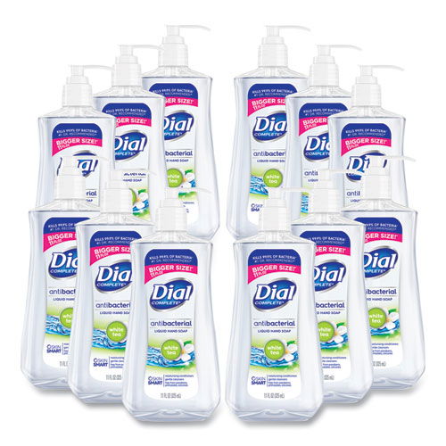 Antibacterial Liquid Hand Soap, White Tea Scent, 11 oz, 12/Carton
