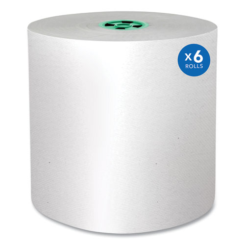 Pro Hard Roll Paper Towels with Absorbency Pockets, for Scott Pro Dispenser, Green Core Only, 1-Ply, 7.5" x 900 ft,6 Rolls/CT