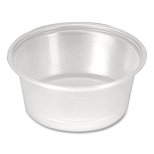 Portion Cups, 1.5 oz, Plastic, Clear, 250/Sleeve, 10 Sleeves/Carton