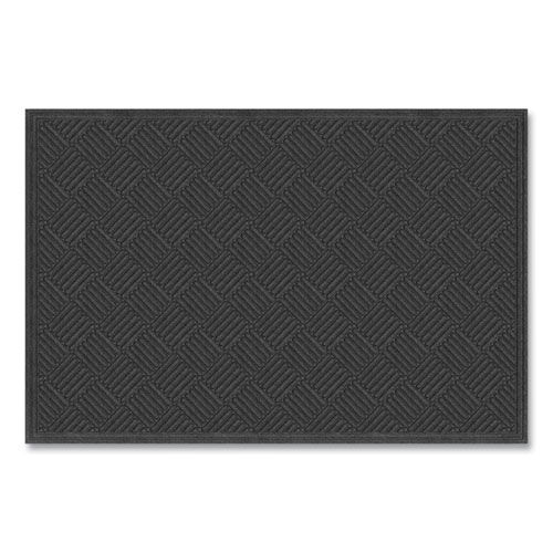 Ecomat Crosshatch Entry Mat, 48 x 72, Charcoal