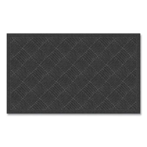 Ecomat Crosshatch Entry Mat, 36 x 60, Charcoal