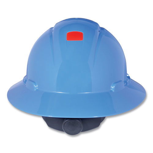 SecureFit H-Series Hard Hats, H-800 Hat with UV Indicator, 4-Point Pressure Diffusion Ratchet Suspension, Blue