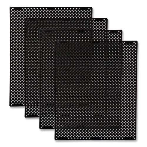 Medium General Purpose Perforated Panels for Tailor and Landmark Series Containers, 20.72" x 0.5" x 27.95", Black, 4/Carton