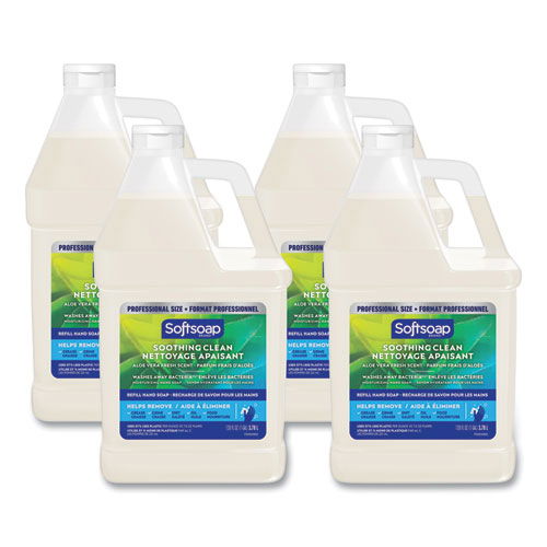 Liquid Hand Soap Refill with Aloe, Aloe Vera Fresh Scent, 1 gal, 4/Carton