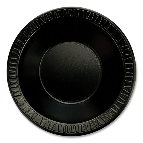 Quiet Classic Laminated Foam Dinnerware, Bowl, 12 oz, Black, 1,000/Carton