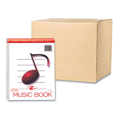 Music Notebook, Music Transcription Format: 12 Staves, White Cover, (32) 11 x 8.5 Sheets, 24/Carton