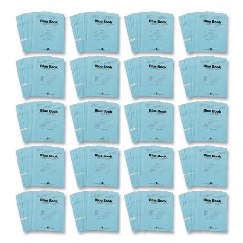 Examination Blue Book, Wide/Legal Rule, Blue Cover, (6) 8.5 x 7 Sheets, 1,000/Carton