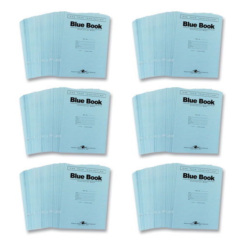 Examination Blue Book, Wide/Legal Rule, Blue Cover, (10) 11 x 8.5 Sheets, 300/Carton