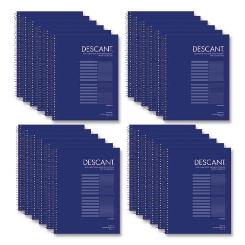 Music Notebook, Two-Column Format: Music Transcription and Medium/College Rule, Blue Cover, (32) 11 x 8.5 Sheets, 24/Carton