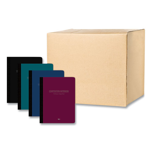 Poly Flex Composition Notebook, Medium/College Rule, Randomly Assorted Cover Colors, (70) 9.75 x 7.5 Sheets, 24/Carton