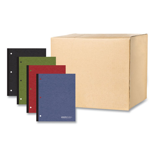 Earthtones Wireless 1 Subject Notebook, Medium/College Rule, Randomly Assorted Covers, (70) 11 x 8.5 Sheets, 24/Carton