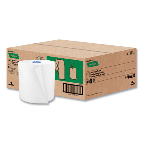 Perform Hardwound Roll Towels for Tandem, 1-Ply, 7.5" x 775 ft, Ultra White, 6/Carton