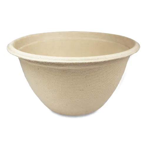 Fiber Bowls, 12 oz, 4.5" Diameter x 2.5" h, Natural, Paper, 500/Carton