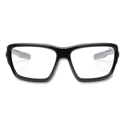 Skullerz BALDR Safety Glasses, Black Nylon Impact Frame, Anti-Fog Clear Polycarbonate Lens