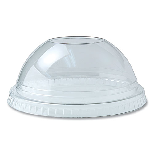 Kal-Clear/Nexclear Drink Cup Lids, Dome Lid with 1" Hole, Fits 12 oz to 20 oz Cold Cups, Plastic, Clear, 1,000/Carton