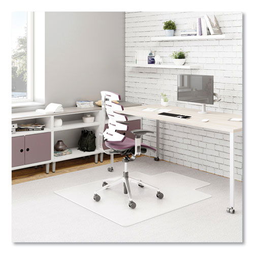 DuraMat Moderate Use Chair Mat for Low Pile Carpeting, Lipped, 36 x 48, Clear, 50/Pallet