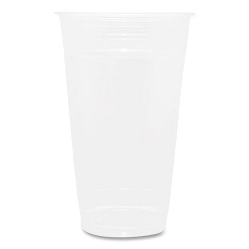 PET Plastic Cups, 24 oz, Clear, 600/Carton