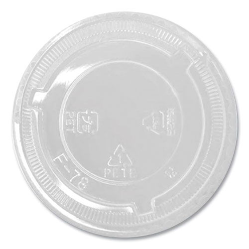 PET Lids, No Hole Flat Lid, Fits 8 oz to 10 oz Cold Cups, Plastic, Clear, 1,000/Carton