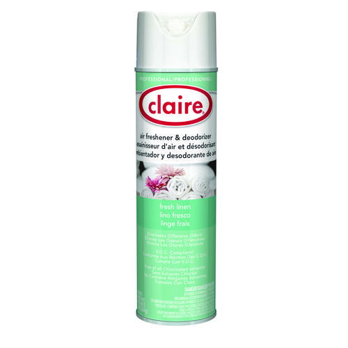 Aerosol Air Freshener and Deodorizer, Fresh Linen, 10 oz Aerosol Spray, 12 Cans