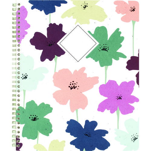 GreenPath Academic Year Weekly/Monthly Planner, Floral Artwork, 11" x 9.38", Multicolor Cover, 12-Month: July 2024-June 2025