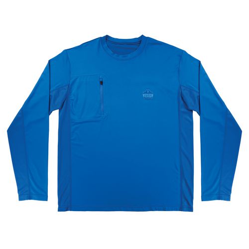 Chill-Its 6689 Cooling Long Sleeve Sun Shirt with UV Protection, X-Large, Blue