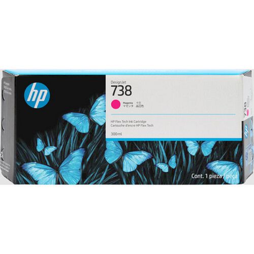 HP 738 (676N0A) Magenta Original DesignJet Ink Cartridge
