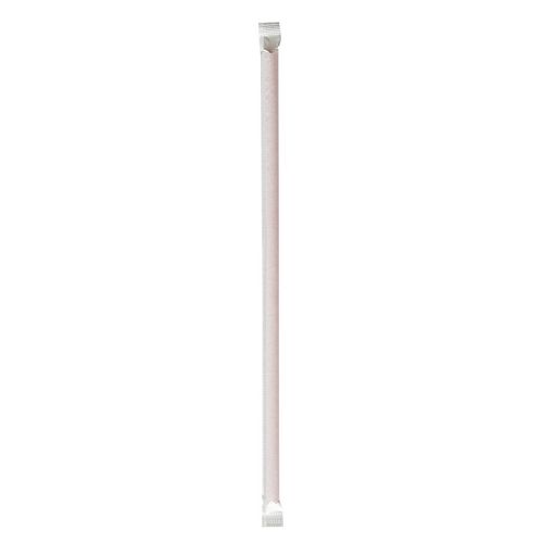 Wrapped Jumbo Straws, 10.25", Polypropylene, Red, 2,000/Carton