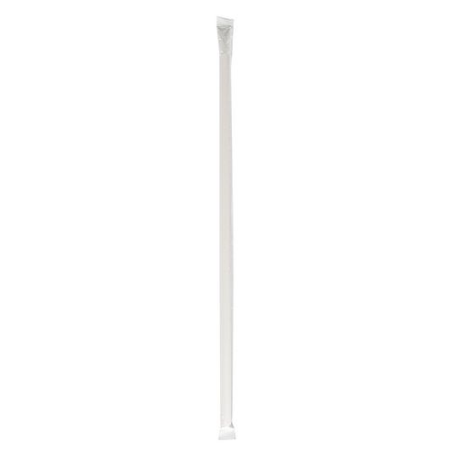 Wrapped Jumbo Straws, 10.25", Polypropylene, Red/White Striped, 2,000/Carton