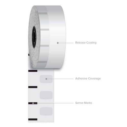 Sticky Media, 3.15" x 350 ft, White, 12 Rolls/Carton