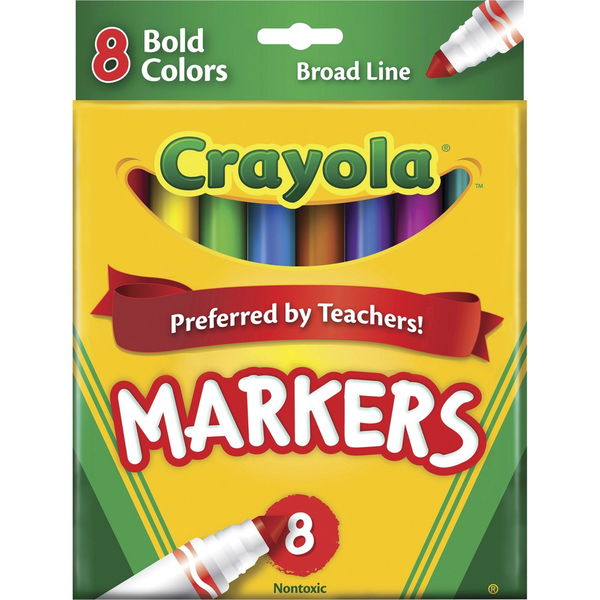 CYO587732: Crayola Regular Bold Colors Broad Line Markers - Broad ...
