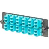 Panduit LC Opticom Fiber Adapter Panels (Duplex Adapters) - 12 Port(s) - 12 x Duplex - Green