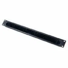 APC Horizontal Cable Organizer 1U w/brush strip - Rack Cable Guide - Black - 1U Rack Height - 1 Each