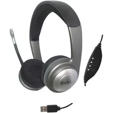 SYBA Multimedia Connectland Headset - Stereo - USB, Mini-phone (3.5mm) - Wired - 32 Ohm - 20 Hz to 20 kHz - Over-the-head - Binaural - Ear-cup