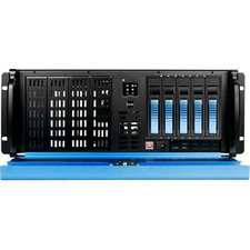 iStarUSA 4U Compact Stylish 5x3.5" Hotswap Rackmount Chassis - Rack-mountable - Blue, Blue - Zinc-coated Steel - 4U - 11 x Bay - ATX, Micro ATX Motherboard Supported - 2 x Fan(s) Supported - 4 x External 5.25" Bay - 6 x External 3.5" Bay - 1 x Internal 3.
