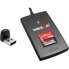 RF IDeas pcProx Nano 82 Series Horizontal Reader - 13.56 MHz - USB - Serial - Network (RJ-45) - Desktop