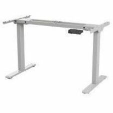 Humanscale eFloat Go 2.0, Height-Adjustable Table Base (Standard Range), Silver - T-shaped Base - 2 Legs - 220 lb Capacity - Height Adjustable - Silver