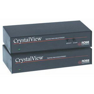 Rose Electronics CrystalView CAT5 USB KVM Extender - 1 Computer(s) - 1 , 1 Local User(s), Remote User(s) - 1 x HD-15 Video In, 2 x Type A USB, 1 x Type B USB