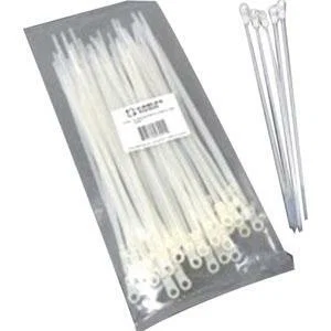 C2G 6in Screw-Mountable Cable Ties - 50pk - Cable Tie - Natural - 6" Length - 50 Pack